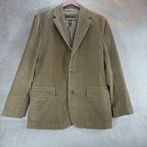 Banana Republic Corduroy‎ Tan Three Button Blazer Sportscoat Jacket Men's M Y2K
